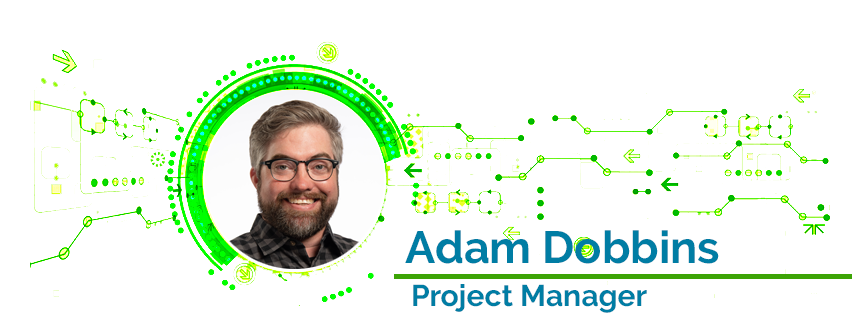 Headshot of Adam Dobbins, project manager at Apex Integrated Solutions.