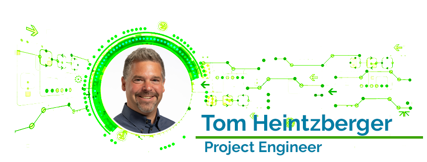 Headshot of Tom Heintzberger, project engineer at Apex Integrated Solutions.